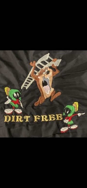 Dirt Free Window Cleaners embroidered logo patch